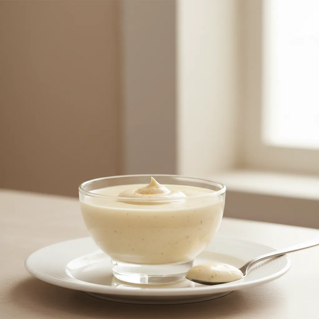 Fertige Vanillecreme in der Backkueche