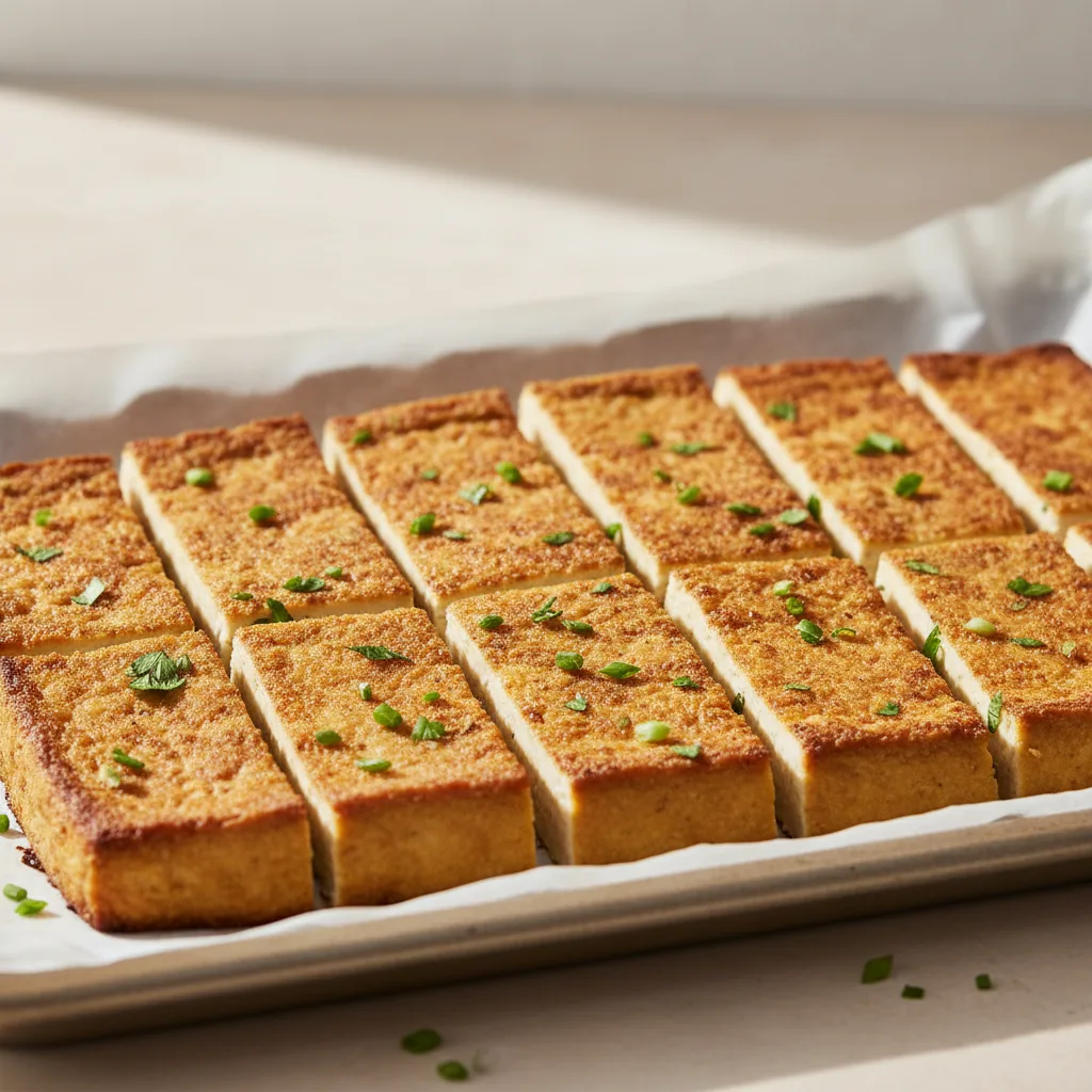 fester Tofu in der Backkueche