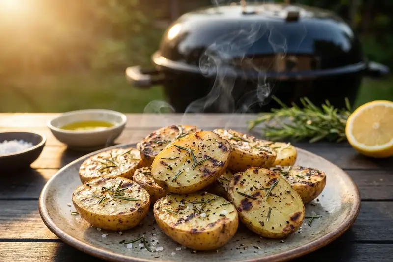 Aromatische Rosmarinkartoffeln Sous vide gegart und gegrillt