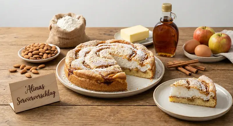 Ahorn-Mandel-Wolke mit Apfel-Zimt-Swirl