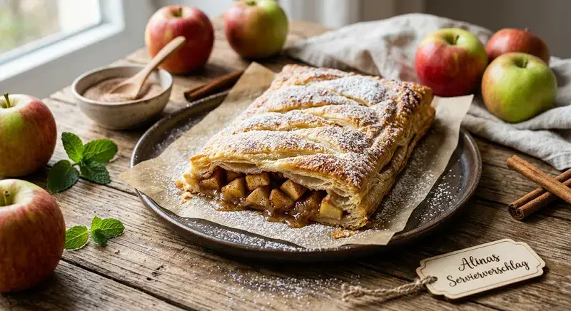 Apfel Zimt Liebe im Blätterteigmantel