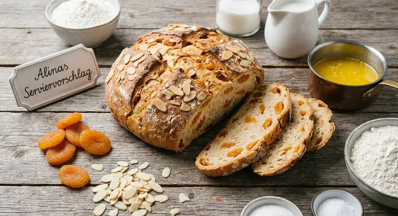 Aprikosen-Mandel-Brot Sommer im Laib