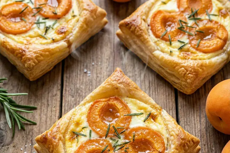 Aprikosen Rosmarinen Käse Törtchen