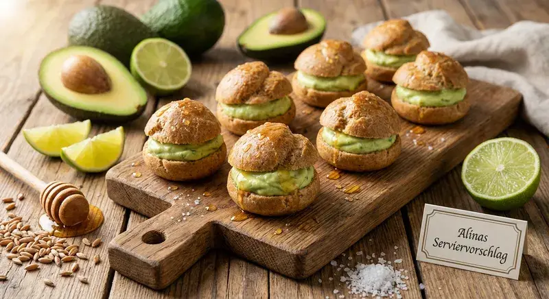 Avocado Quark Profiteroles Grün & Glamourös
