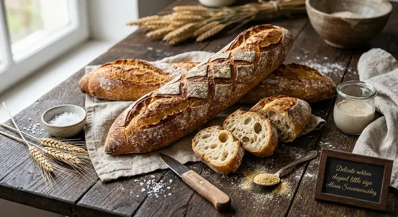 Würziger Baguette nach Hausfrauen-Art