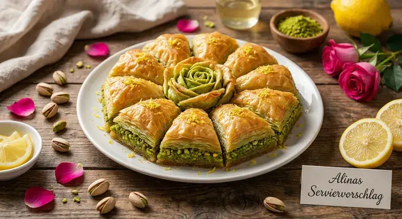 Baklava Zitronen Traum Pistazienrose