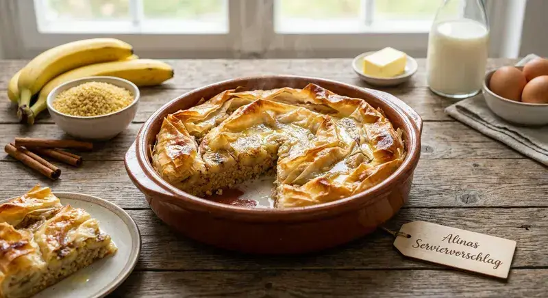 Bananen Bulgur Banitsa Süßer Blitzkuchen