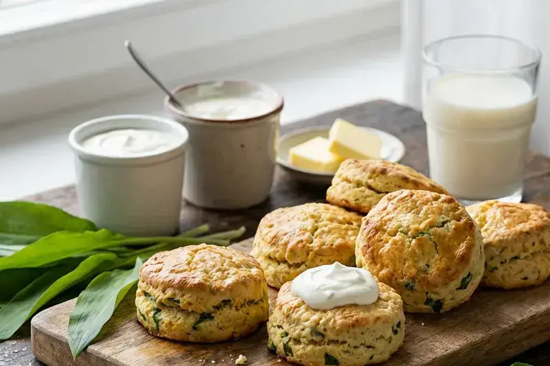 Bärlauch Käse Scones Sauerrahm
