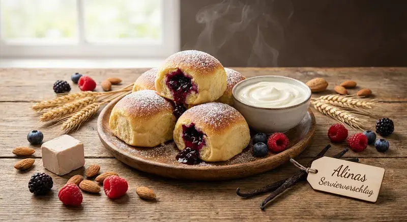 Beeren Dampfnudeln Vanille Skyr