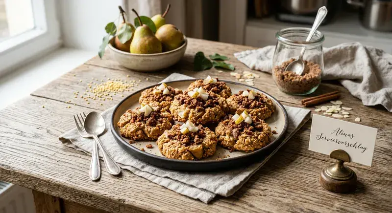 Birnen Hirse Taler Zimt Crunch