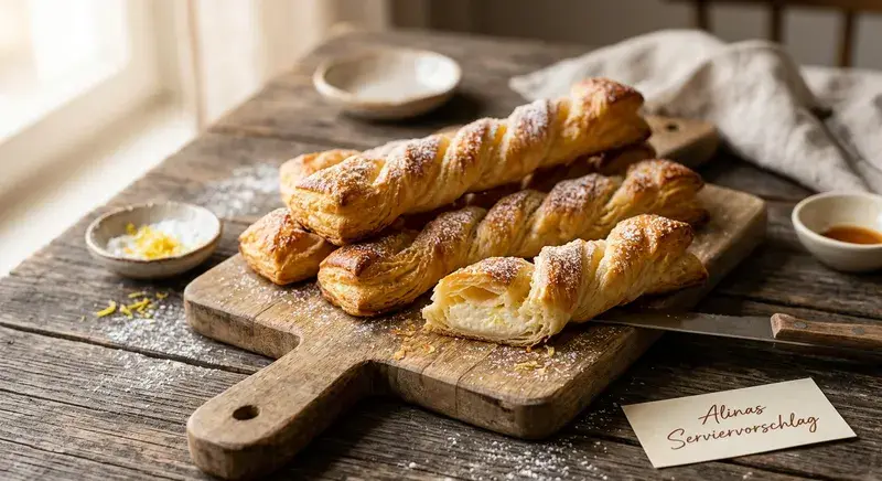 Blätter Quarkstangen, lecker und schnell gemacht