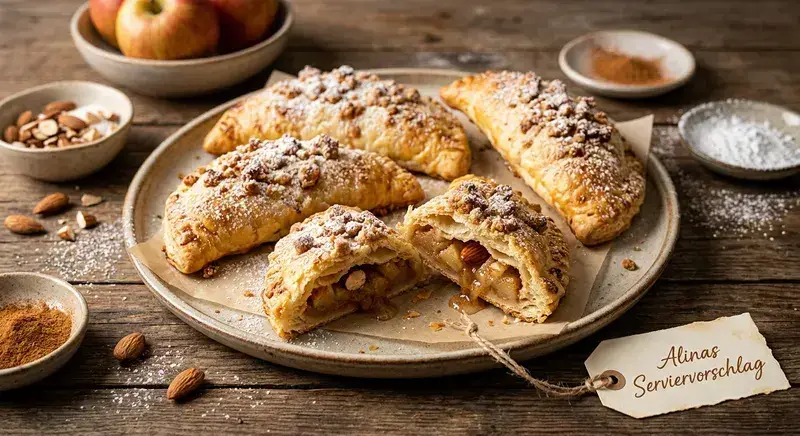 Blitz Apfeltaschen Zimt Mandel Crunch dein 10 Minuten Backglück