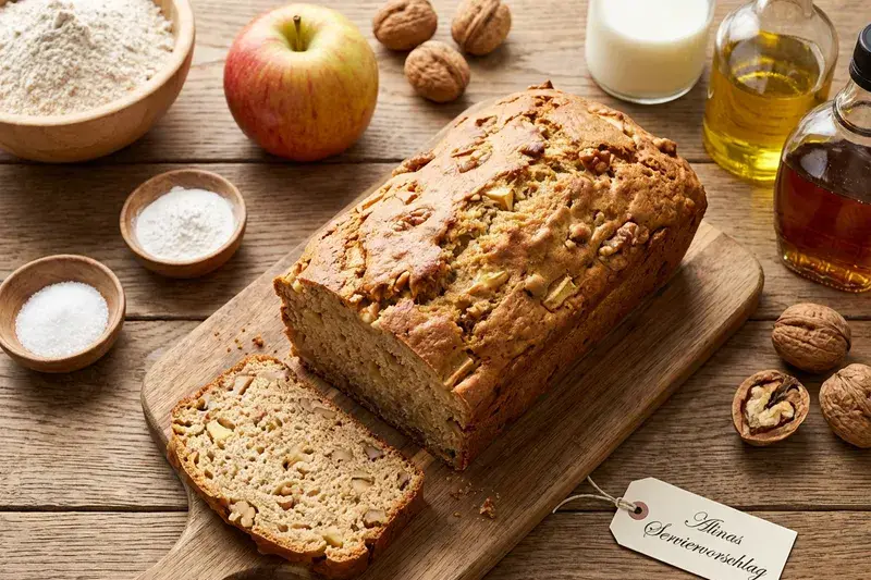 Blitz-Dinkelbrot mit Apfel & Walnuss