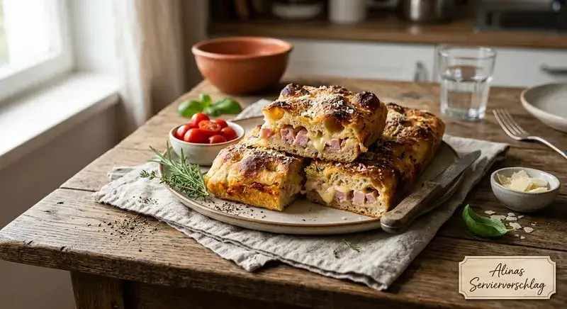 Blitz Feierabend Focaccia herzhaftem Schinken Käse Kern Fix &