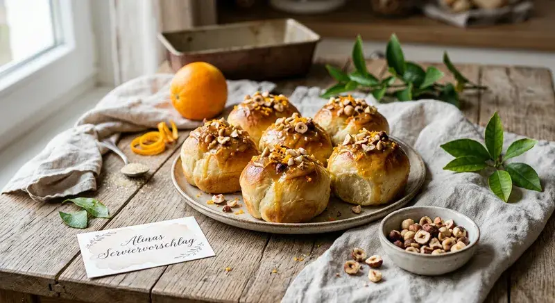 Brioche Blitz Haselnuss Orange Wölkchen