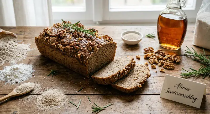 Buchweizen-Walnuss-Laib mit Rosmarin-Crunch