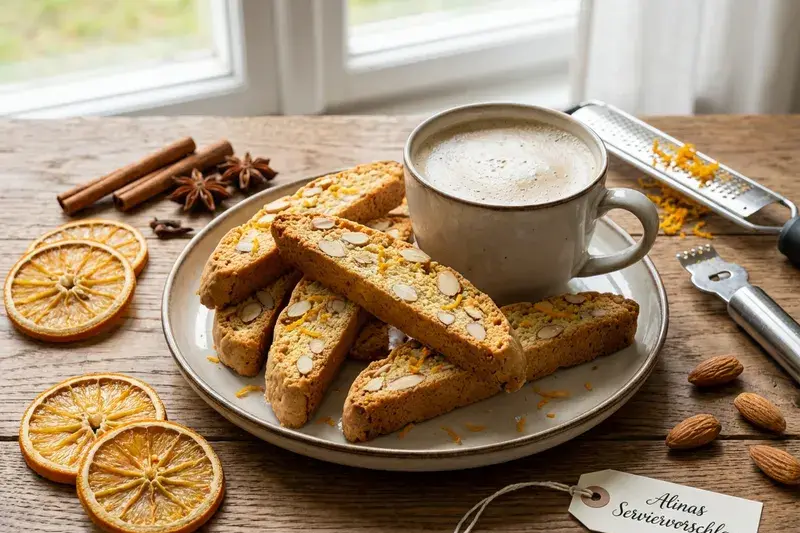 Chai-Latte-Biscotti mit Orangen-Kick