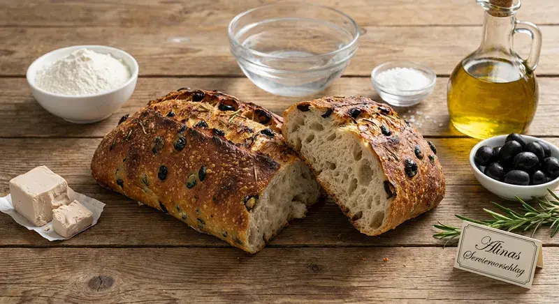 Ciabatta 'Rustica' mit Olivenkruste