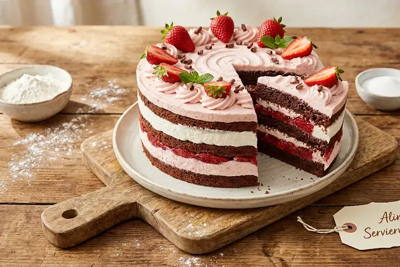 Cremige Erdbeer-Torte zum Verlieben