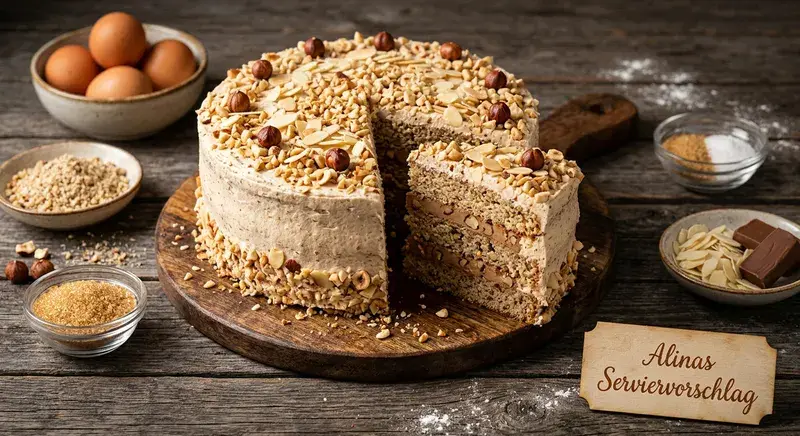 Cremige Nuss-Torte