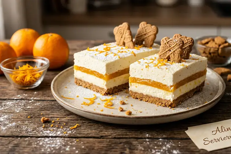 Cremige Spekulatius Schnitten Orangenote