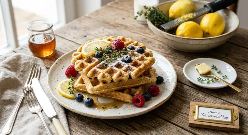 Cremige Zitronen-Waffeln aus dem Backery-Ofen