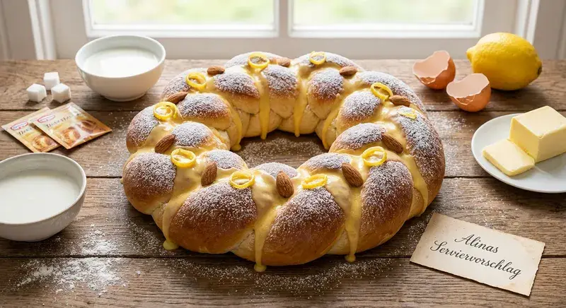 Cremiger Eierlikör Hefezopf