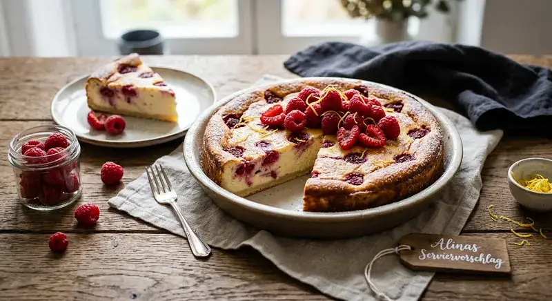 Cremiger Himbeer Cheesecake