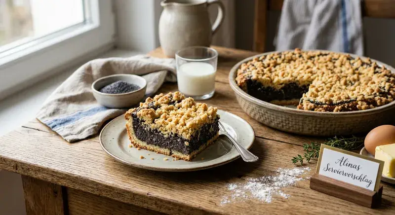 Cremiger Mohnkuchen in Bestform
