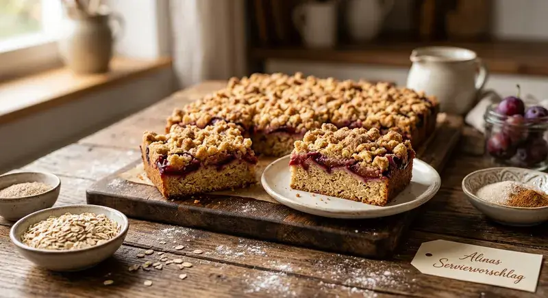 Cremiger Pflaumen-Streuselkuchen