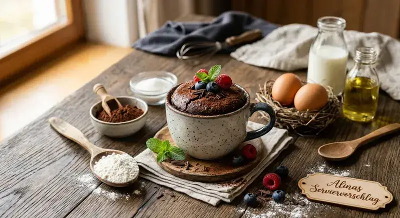 Cremiger Schoko-Tassenkuchen aus dem Backery-Ofen