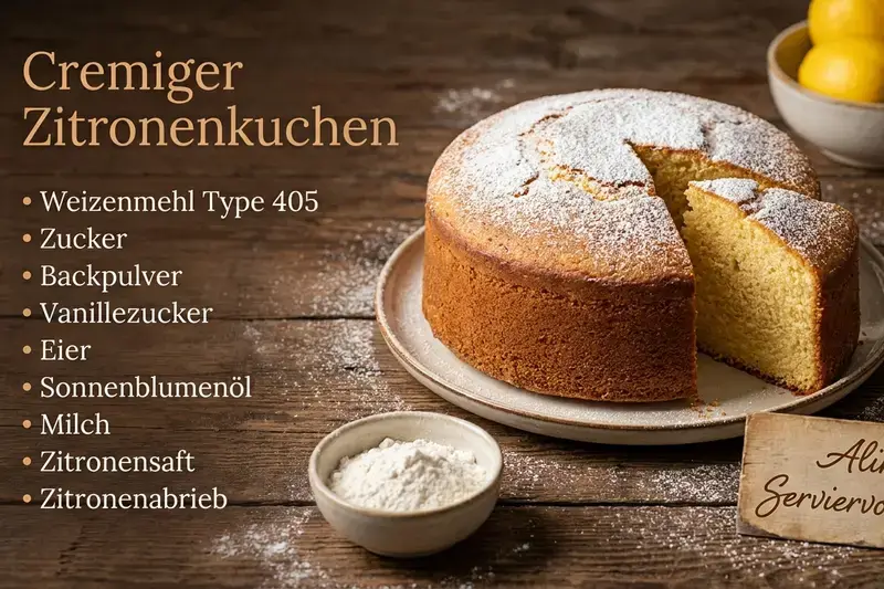 Cremiger Zitronenkuchen