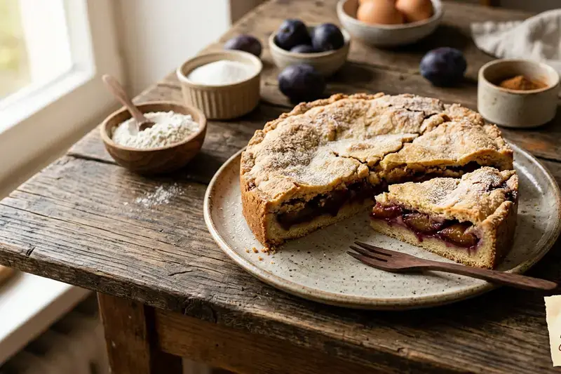 Der Beste gedeckte Zwetschgenkuchen Zwetschgen Kuchen Mürbeteig