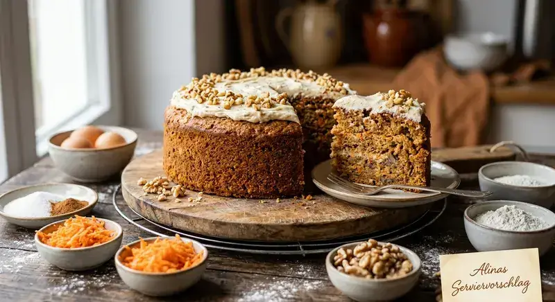 Dieser Karottenkuchen ist so einfach zuzubereiten, dass ich ihn jede