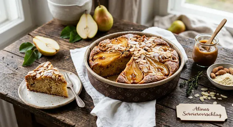 Dulce-Träumchen Mandel-Birnen-Kuchen