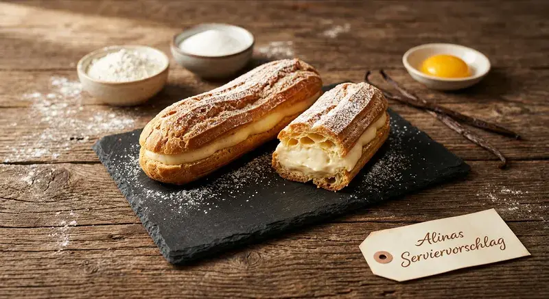 Eclairs Liebesknochen Vanillecreme / Brandteig / Backrezepte