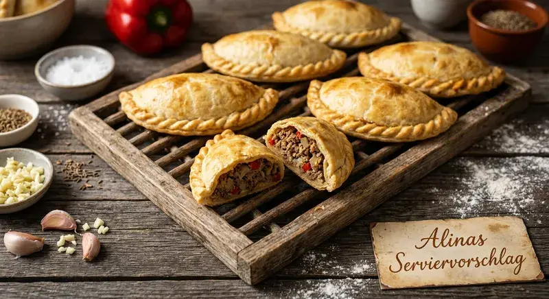 Empanadas gefüllt Hackfleisch Argentinische Teigtaschen