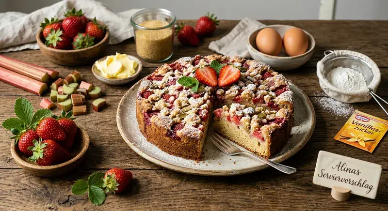 Erdbeer Rhabarber Kuchen