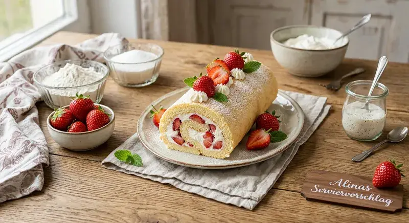 Erdbeer Sahne Rolle