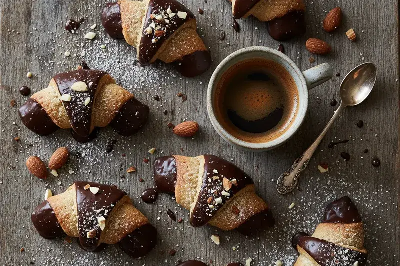 Espresso Mandelhörnchen ohne Backen