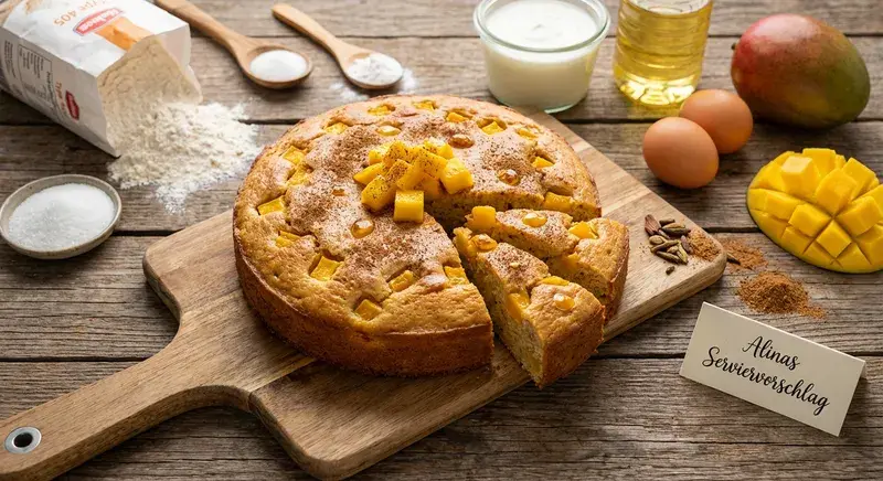 Exotischer Mango-Chai-Naan-Kuchen