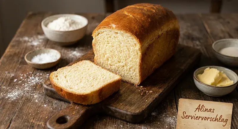 Extrem fluffiger goldener Brioche Buttertoast