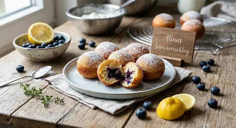Feiner Blaubeer Quarkbällchen