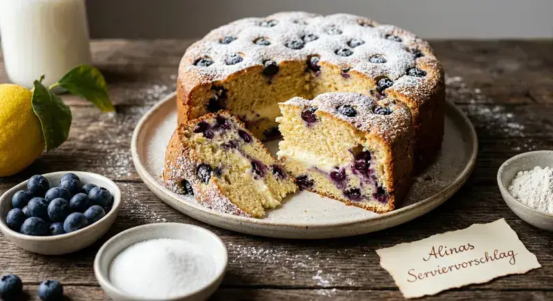 Feiner Blaubeer-Zitronenkuchen