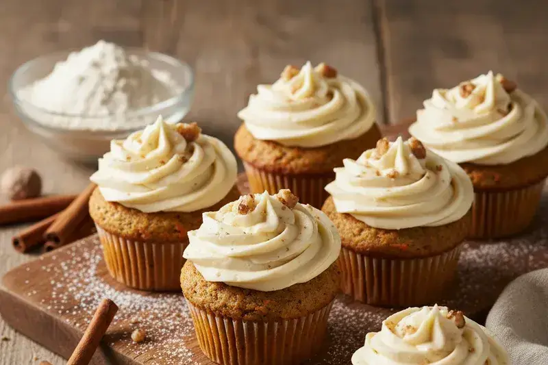 Feiner Karottenkuchen frisch gebacken