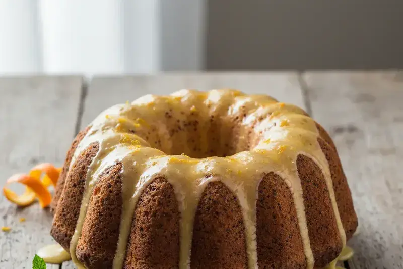 Feiner Orangen-Gugelhupf frisch gebacken