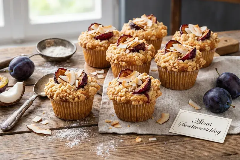 Feiner Pflaumen-Cupcake nach Hausfrauen-Art