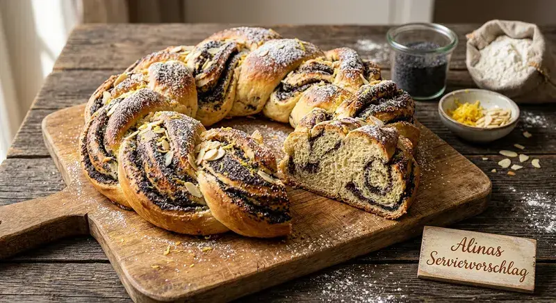 Feiner Zitronen-Hefezopf frisch gebacken