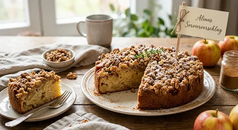 Fix Apfel Crunch Schneller Nuss Streusel Kuchen Zimt