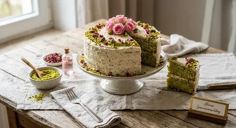 Fluffige Pistazien-Torte wie früher